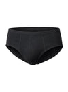 Black Sports Brief, Men's Combed Cotton Underwear Front