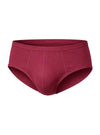 Burgundy Sports Brief, Men's Combed Cotton Underwear Front