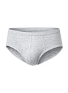 Grey Sports Brief, Men's Combed Cotton Underwear Front