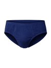 Navy Sports Brief, Men's Combed Cotton Underwear Front