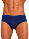 Navy Sports Brief, Men's Combed Cotton Underwear Front