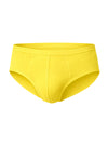 Yellow Sports Brief, Men's Combed Cotton Underwear Front