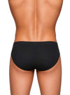 Black Sports Brief, Men's Combed Cotton Underwear Back