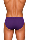 Purple Sports Brief, Men's Combed Cotton Underwear Back