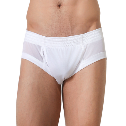 Nylon Tricot Brief- Left Side Fly