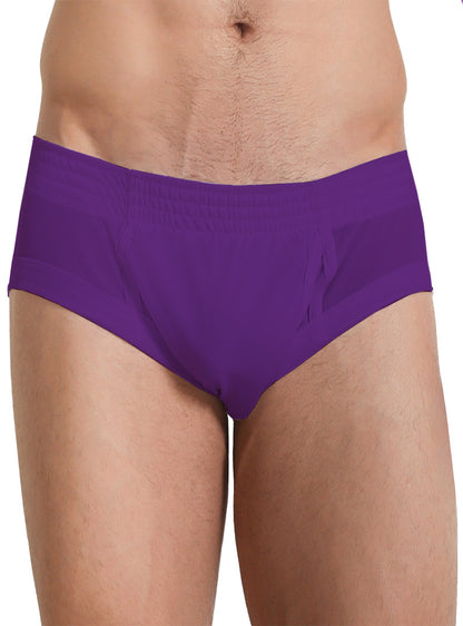 Nylon Tricot Brief- Left Side Fly