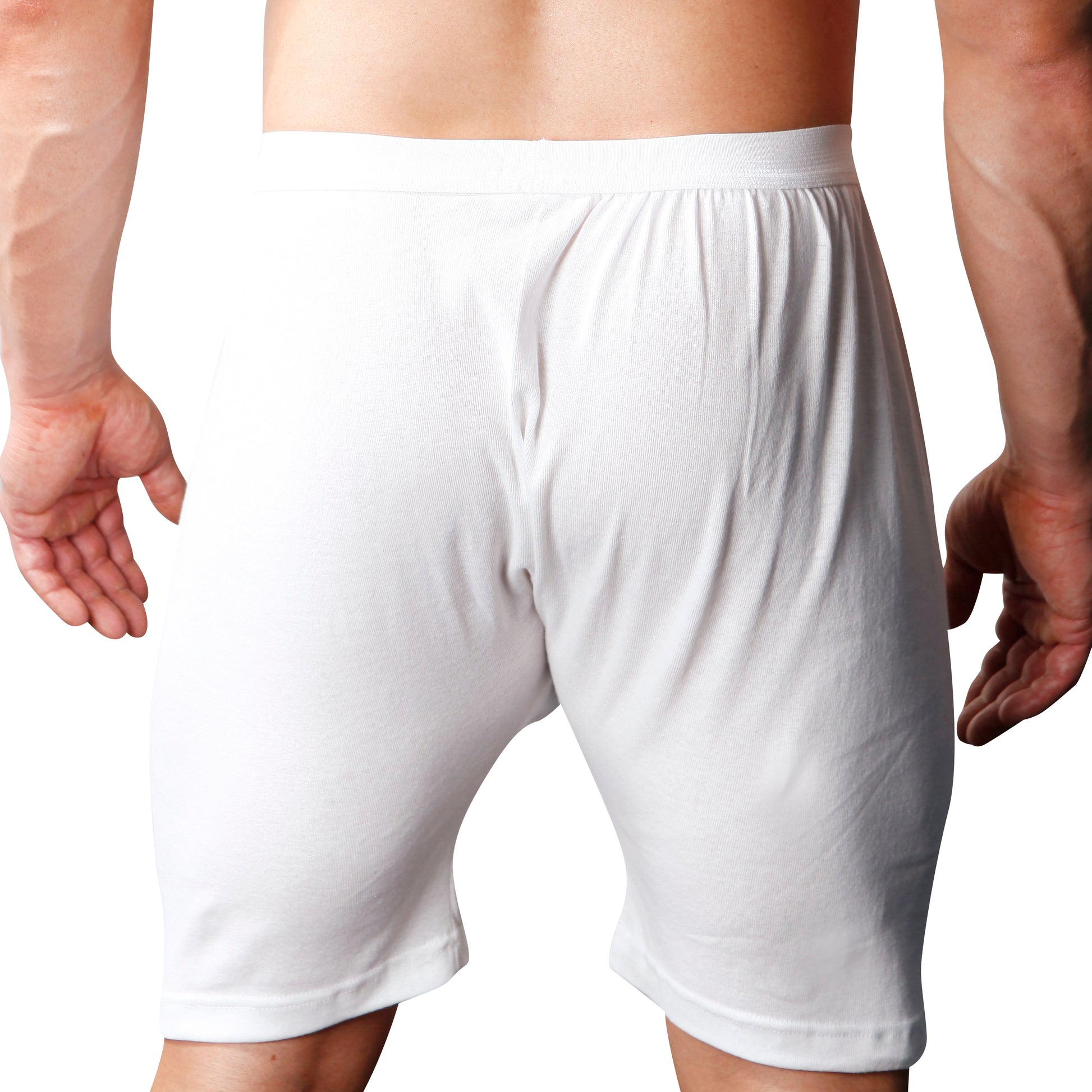 Men's Boxer Briefs Big and Tall Combed Cotton Underwear Open Fly 6-Pack