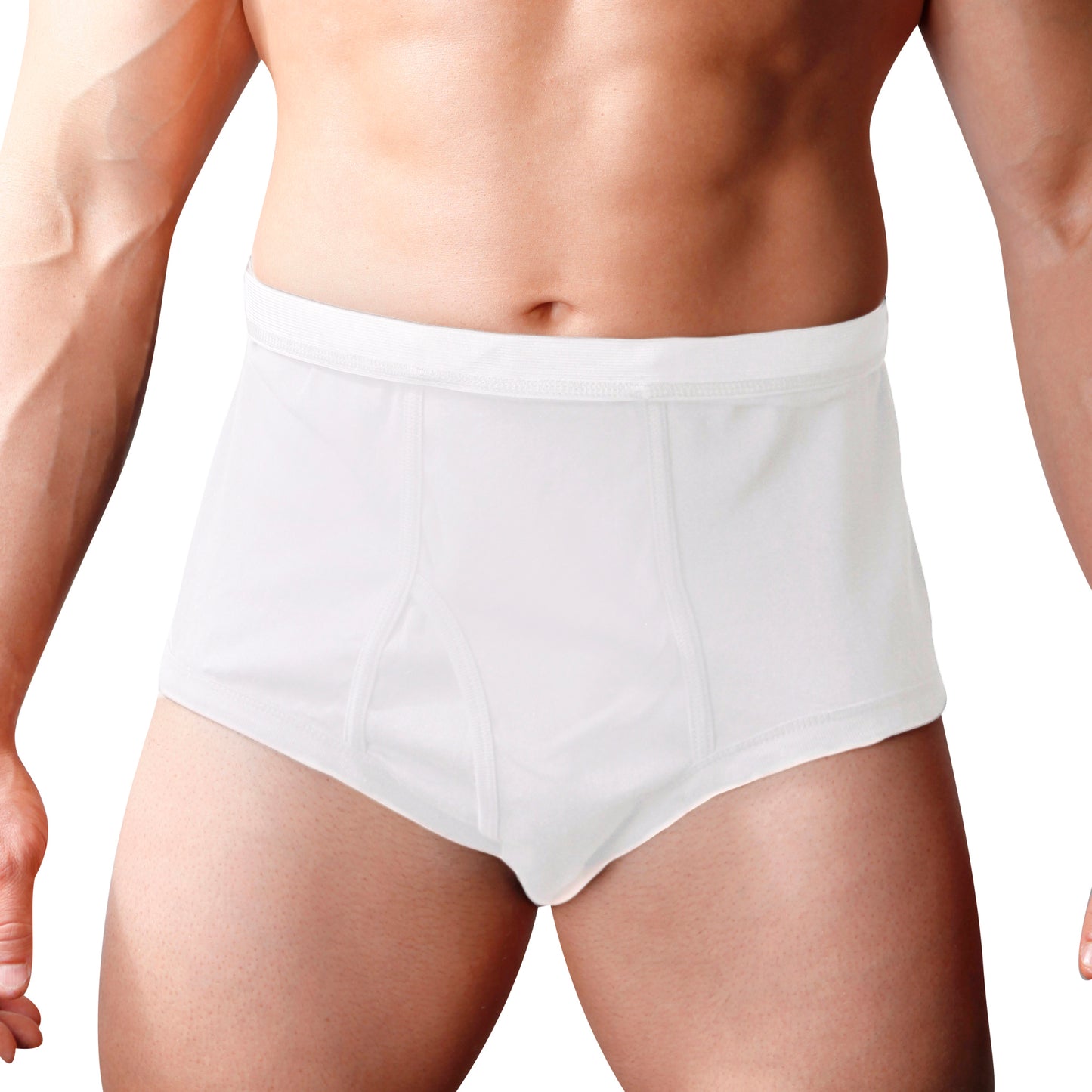 Men's Cotton White Briefs Extended Sizes
